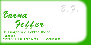 barna feffer business card